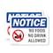 Signmission No Food No Drink Allowed, 14 in W x Rectangle, Plastic OS-2PACK-NS-P-1014-L-16123 - alternate 1